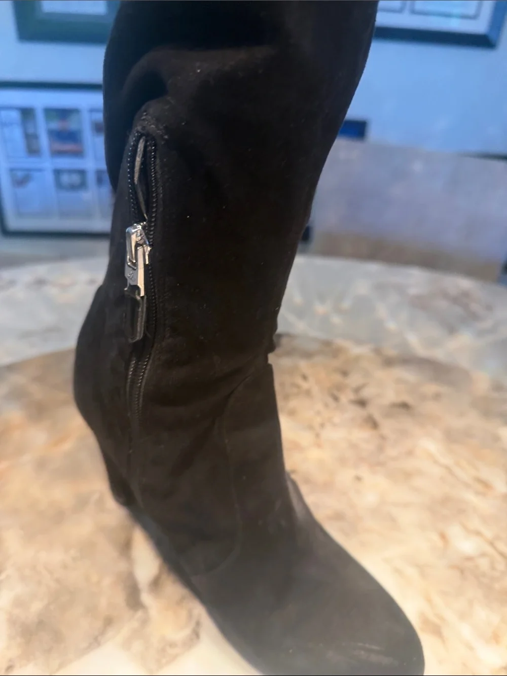 Sam Edelman Black Over-the-Knee Slouch Boots